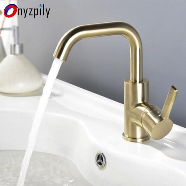 onyzpily basin faucet all-copper wire drawing gold cold and water rotary single-hole bathroom sink faucets
onyzpily basin faucet all-copper wire drawing gold cold and water rotary single-hole bathroom sink faucets