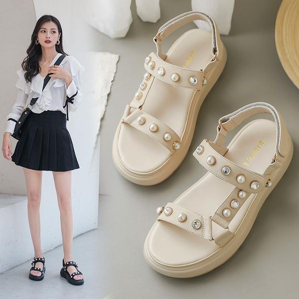 summer leather women's shoes sponge cake with round head rivets sandals sports style casual platform z752, Black
summer leather women's shoes sponge cake with round head rivets sandals sports style casual platform z752, Black