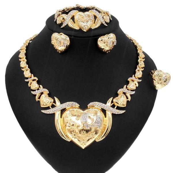 earrings & necklace yulaili 5.0 big heart elephant xx set latest design gold plated jewelry sets fashion lady women's rhinestone z0049, Silver
earrings & necklace yulaili 5.0 big heart elephant xx set latest design gold plated jewelry sets fashion lady women's rhinestone z0049, Silver