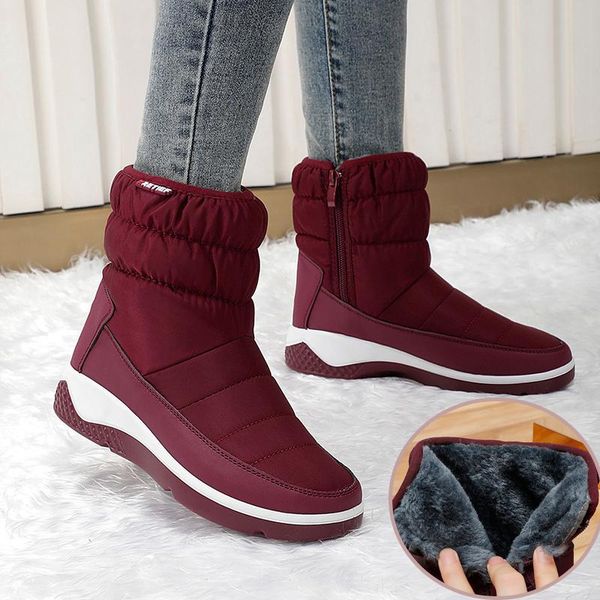 boots women snow winter warm shoes thick plush waterproof ankle zipper chunky sneakers female low heels botas mujer, Black
boots women snow winter warm shoes thick plush waterproof ankle zipper chunky sneakers female low heels botas mujer, Black