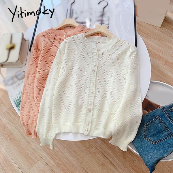 women's knits & tees yitimoky knitted cardigan women sweaters autumn 2021 love cut out korean fashion long sleeve o-neck casual pink wh, White
women's knits & tees yitimoky knitted cardigan women sweaters autumn 2021 love cut out korean fashion long sleeve o-neck casual pink wh, White