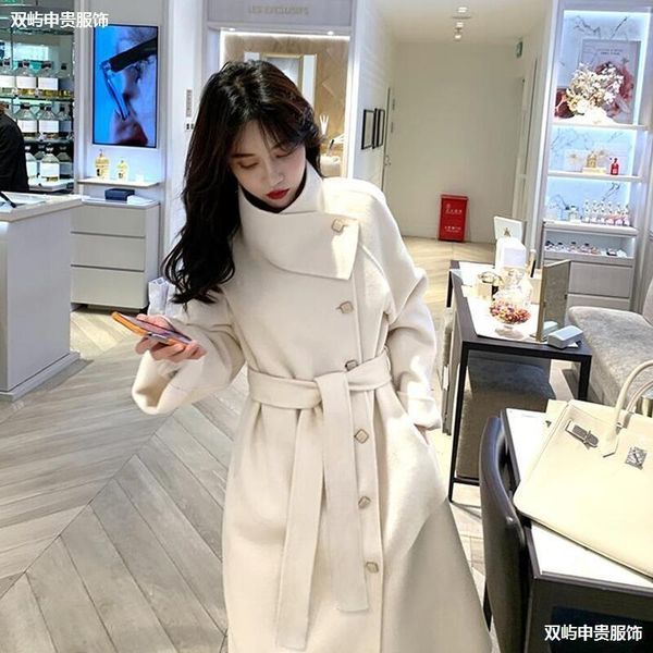 women's wool & blends office lady autumn and winter versatile coat loose medium long 2021 temperament thin fashion tweed korean, Black
women's wool & blends office lady autumn and winter versatile coat loose medium long 2021 temperament thin fashion tweed korean, Black