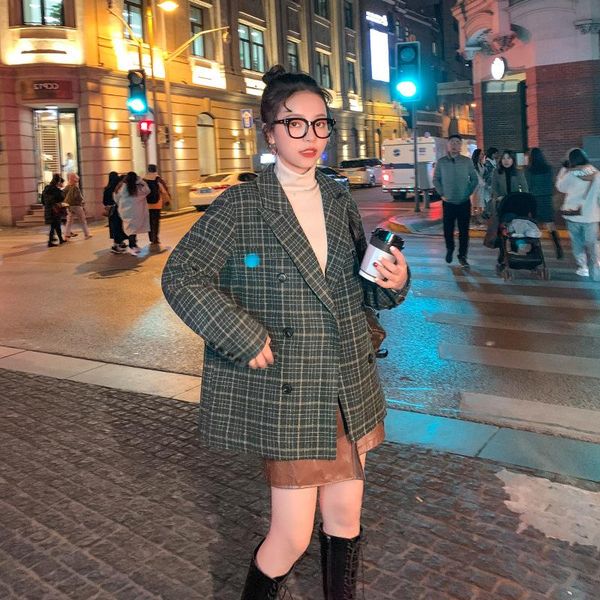 spring elegant series women blazer feminino coat double breasted lapel plaid basic jacket office femme korean clothing women's suits &, White;black
spring elegant series women blazer feminino coat double breasted lapel plaid basic jacket office femme korean clothing women's suits &, White;black