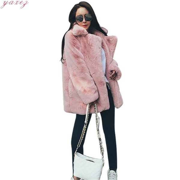 women's fur & faux korean thickened lapel loose women coat reversible mid-length slimming plush winter jackets autumn artificial, Black
women's fur & faux korean thickened lapel loose women coat reversible mid-length slimming plush winter jackets autumn artificial, Black