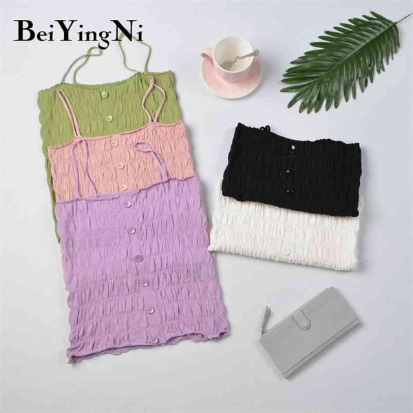 single-breasted cropped women skinny leisure pleated solid color tanks ladies strap blouses mujer camis 210506, Black
single-breasted cropped women skinny leisure pleated solid color tanks ladies strap blouses mujer camis 210506, Black