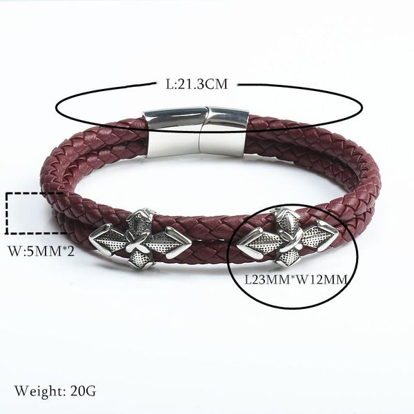 charm bracelets braided leather bracelet men women stainless steel magnetic clasp male bangles punk jewelry, Golden;silver
charm bracelets braided leather bracelet men women stainless steel magnetic clasp male bangles punk jewelry, Golden;silver