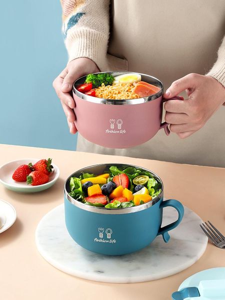 bowls 304 stainless steel instant noodle bowl artifact with cover tableware portable single student dormitory canteen lunch box
bowls 304 stainless steel instant noodle bowl artifact with cover tableware portable single student dormitory canteen lunch box