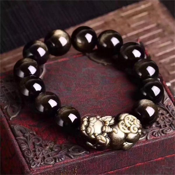 charm bracelets wholesale hand beaded 5a natural golden obsidian beads bracelet trendy male and female cat's eye pixiu, Golden;silver
charm bracelets wholesale hand beaded 5a natural golden obsidian beads bracelet trendy male and female cat's eye pixiu, Golden;silver