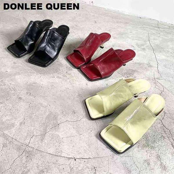 fashion square toe slippers designer shoe summer kitten heel mules peep high slides vacation beach slipper 210619, Black
fashion square toe slippers designer shoe summer kitten heel mules peep high slides vacation beach slipper 210619, Black
