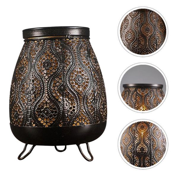 candle holders 1pc lantern ornament iron retro adornment home decoration (black)
candle holders 1pc lantern ornament iron retro adornment home decoration (black)