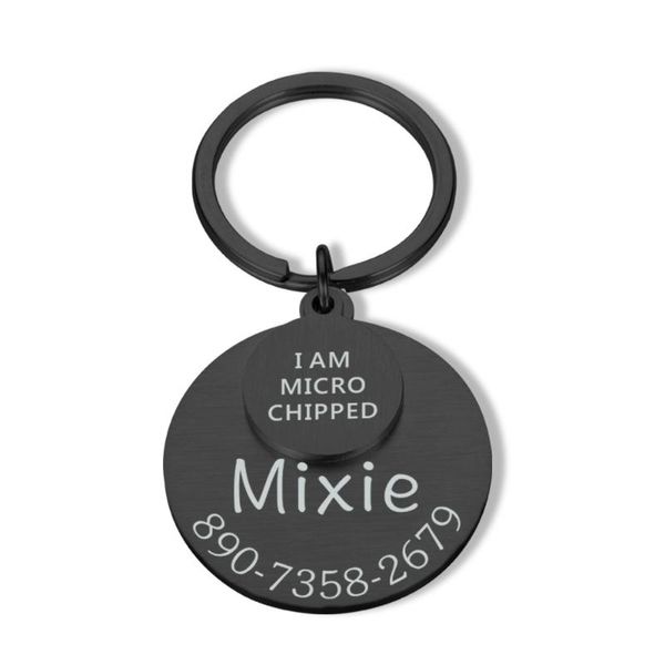 keychains personalized keychain collar pet id tag i am microchipped dog name number stainless steel keyring, Silver
keychains personalized keychain collar pet id tag i am microchipped dog name number stainless steel keyring, Silver