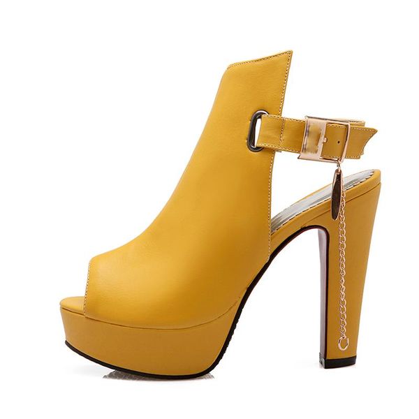 summer for woman fashion shoes peep toe waterproof yellow white classics cool boots chunky heels short 33-47, Black
summer for woman fashion shoes peep toe waterproof yellow white classics cool boots chunky heels short 33-47, Black