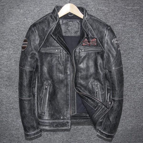 men's leather & faux vintage genuine jacket men cow korean motorcycle slim mens jaqueta de couro 5680-1 yy999, Black
men's leather & faux vintage genuine jacket men cow korean motorcycle slim mens jaqueta de couro 5680-1 yy999, Black