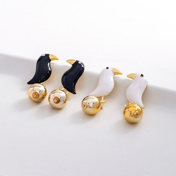 arrival creative bird stand ball ear studs for women cute white color birdie stud earrings fashion animal jewelry gift, Golden;silver
arrival creative bird stand ball ear studs for women cute white color birdie stud earrings fashion animal jewelry gift, Golden;silver
