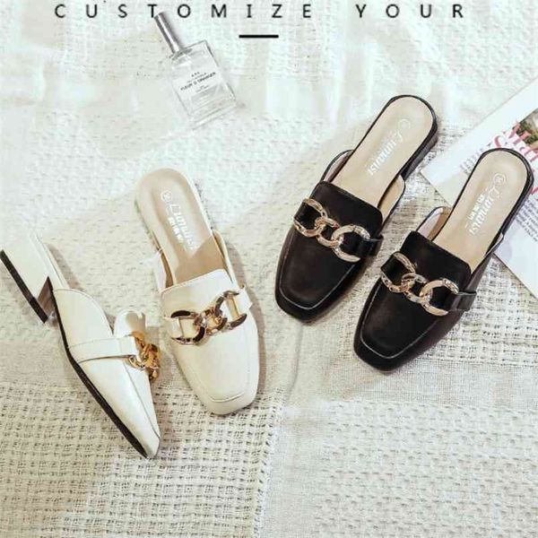 black flat mules women shoes pu leather slip on flats for square toe slippers ladies flip flops spring slides jj11 210607
black flat mules women shoes pu leather slip on flats for square toe slippers ladies flip flops spring slides jj11 210607