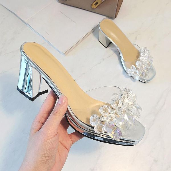 dress shoes fericzot 2021 crystal flower sandals clear slivery vamp fashion slip-on high heels leather woman pumps, Black
dress shoes fericzot 2021 crystal flower sandals clear slivery vamp fashion slip-on high heels leather woman pumps, Black
