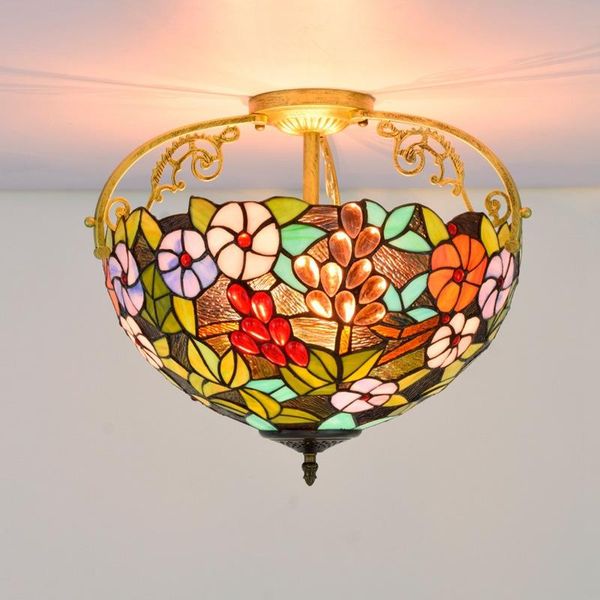 ceiling lights 40cm european-style vintage grape flower colorful glass restaurant bedroom aisle corridor bathroom half lamp
ceiling lights 40cm european-style vintage grape flower colorful glass restaurant bedroom aisle corridor bathroom half lamp