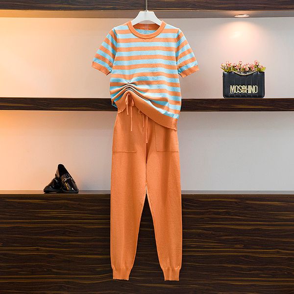 women's tracksuits large size thin striped stitching rope short-sleeved t-shirt and pocket harun pants set wvw1, Gray
women's tracksuits large size thin striped stitching rope short-sleeved t-shirt and pocket harun pants set wvw1, Gray