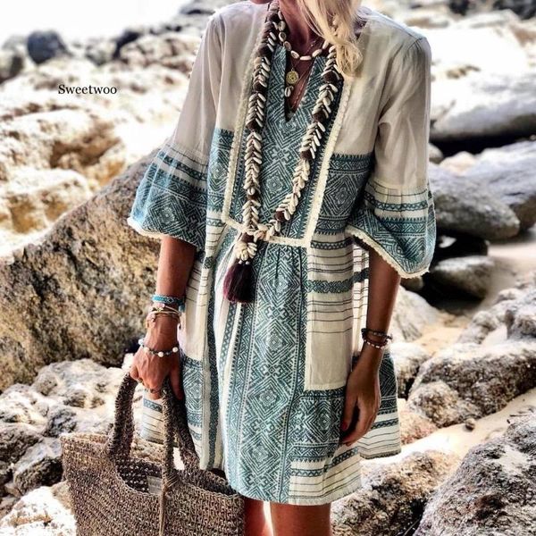 ethnic print mini dress women summer vestidos beach vacation boho ladies short dresses loose female 2021 fashion casual, Black;gray
ethnic print mini dress women summer vestidos beach vacation boho ladies short dresses loose female 2021 fashion casual, Black;gray