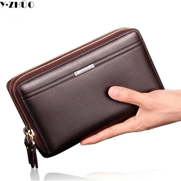purse business long men wallets pu leather clutch handy bag carteira masculina brown black double zipper large wallet, White
purse business long men wallets pu leather clutch handy bag carteira masculina brown black double zipper large wallet, White