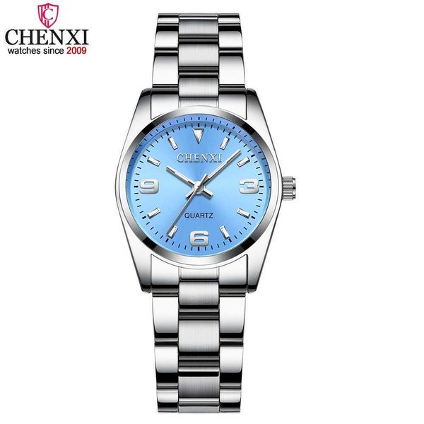 

chenxi brand fashion watches women luxury stainless steel wristwatches analog quartz clock watch women's relogio feminino 210720, Slivery;brown