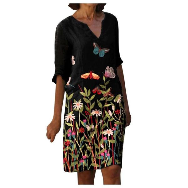 casual dresses women's fashion plus size medium length printed vestidos long-sleeved v-neck dress a-line oversized loose temperament su, Black;gray
casual dresses women's fashion plus size medium length printed vestidos long-sleeved v-neck dress a-line oversized loose temperament su, Black;gray