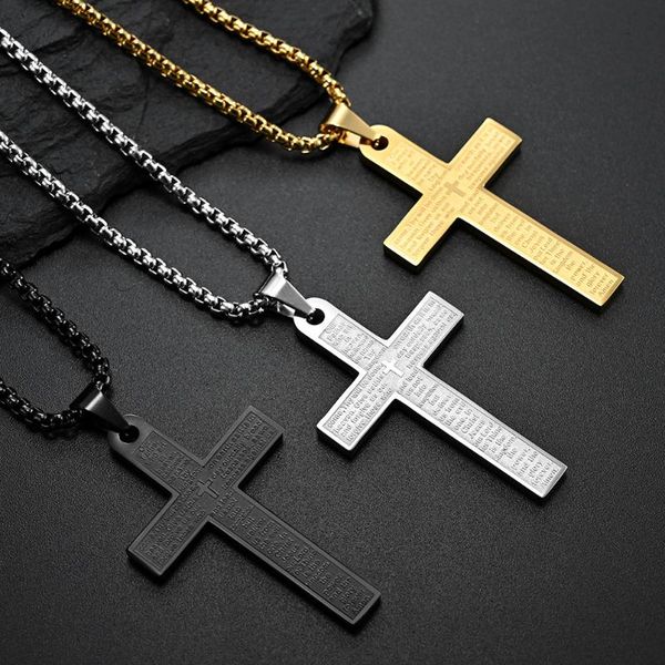 pendant necklaces christian jesus stainless steel cross necklace plated 18k gold men's, Silver
pendant necklaces christian jesus stainless steel cross necklace plated 18k gold men's, Silver