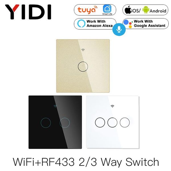 smart home control eu wifi rf433 touch switch 2/3 way life/tuya app wireless remote alexa google voice 1/2/3 gang
smart home control eu wifi rf433 touch switch 2/3 way life/tuya app wireless remote alexa google voice 1/2/3 gang