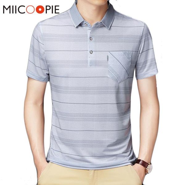 men's polos m-4xl summer ice silk male shirt short sleeve simple striped homme fashion business clothing, White;black
men's polos m-4xl summer ice silk male shirt short sleeve simple striped homme fashion business clothing, White;black