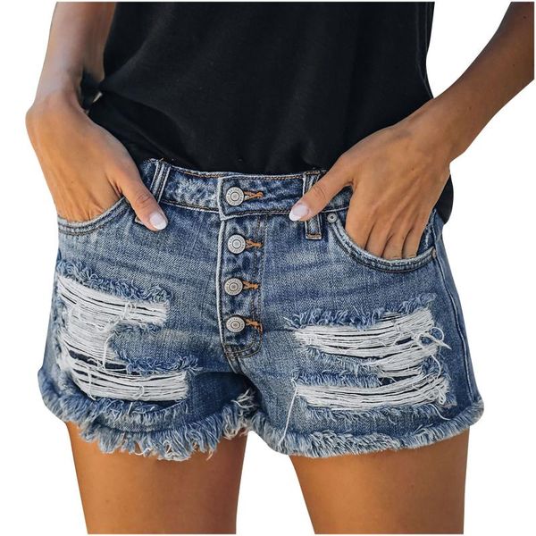 women's jeans high waist fashion womens pocket solid denim pants female hole bottom casual shorts jeans*, Blue
women's jeans high waist fashion womens pocket solid denim pants female hole bottom casual shorts jeans*, Blue