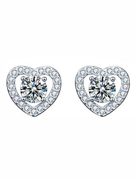 stud women's moissanite heart earrings in sterling silver. . exclusive anniversary gift, Golden;silver
stud women's moissanite heart earrings in sterling silver. . exclusive anniversary gift, Golden;silver