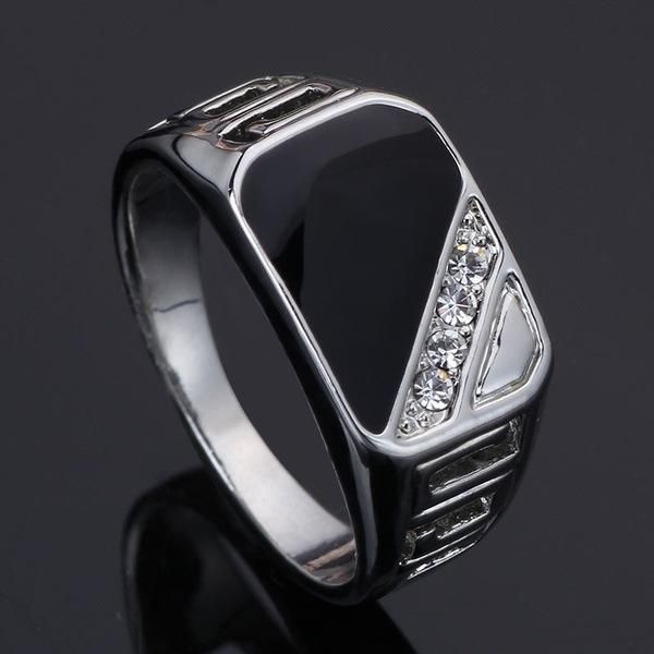 wedding rings fashion black drip oil men's engagement ring anniversary jewelry lover's gifts accessories, Slivery;golden
wedding rings fashion black drip oil men's engagement ring anniversary jewelry lover's gifts accessories, Slivery;golden