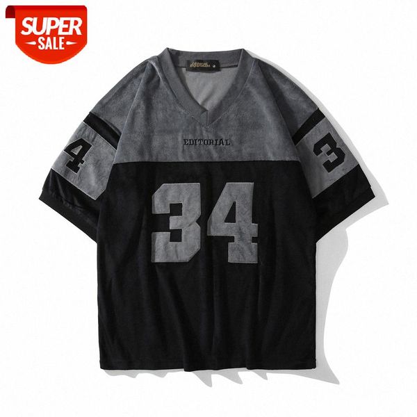 contrasting color stitching letter embroidery short-sleeved t-shirt men's color-blocking v-neck five-point sleeve street loose compass, White;black
contrasting color stitching letter embroidery short-sleeved t-shirt men's color-blocking v-neck five-point sleeve street loose compass, White;black