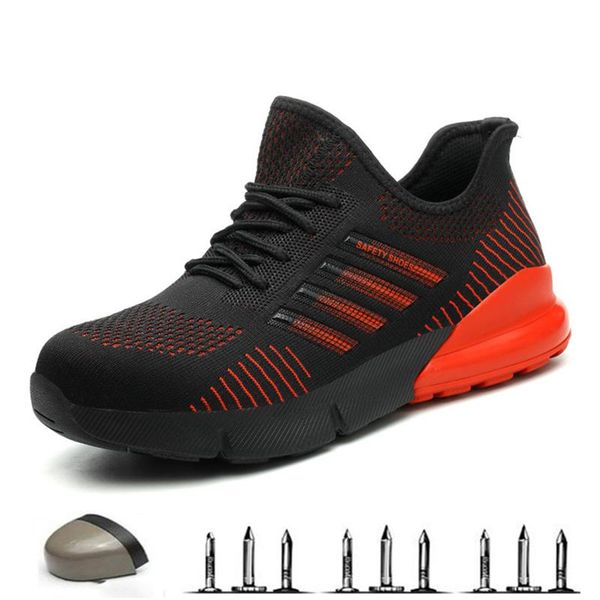 boots summer breathable safety work shoes for men steel toe cap indestructible anti-smashing construction sneakers, Black
boots summer breathable safety work shoes for men steel toe cap indestructible anti-smashing construction sneakers, Black