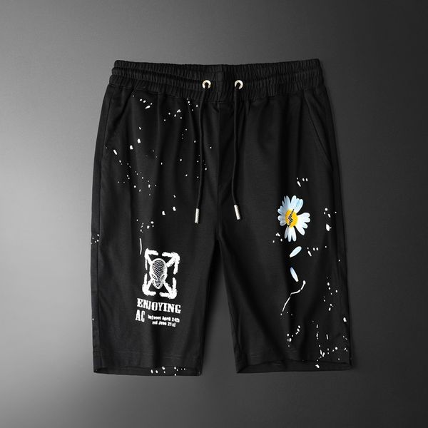 shorts 2021 summer men's capris sports pants mercerized cotton large, White;black 
shorts 2021 summer men's capris sports pants mercerized cotton large, White;black