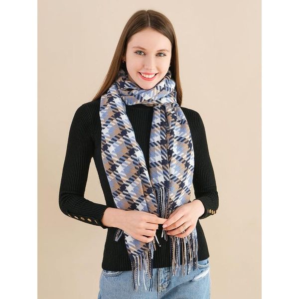 scarves elegant houndstooth scarf with nice color realations women winter cashmere plaid shawl blanket fringed scarf/sf1254, Blue;gray
scarves elegant houndstooth scarf with nice color realations women winter cashmere plaid shawl blanket fringed scarf/sf1254, Blue;gray
