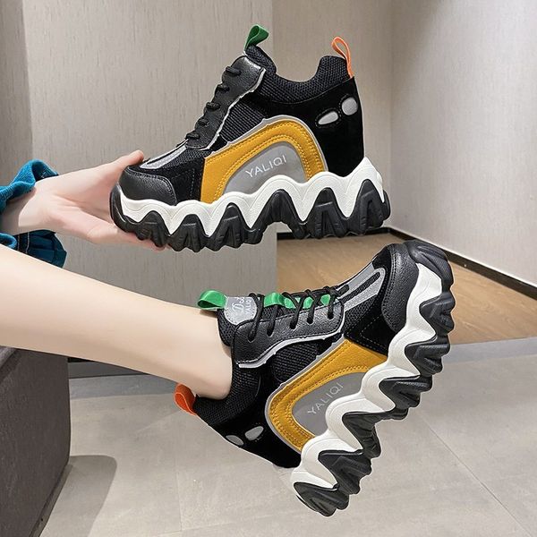 thick bottom chunky sneakers women green black patchwork high platform shoes 9cm woman casual autumn winter wedges footwear new
thick bottom chunky sneakers women green black patchwork high platform shoes 9cm woman casual autumn winter wedges footwear new
