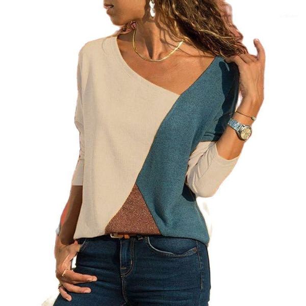 patchwork color block shirt long sleeve 5xl t women fashioncotton casual loose t-shirt elegant ladies office women's, White
patchwork color block shirt long sleeve 5xl t women fashioncotton casual loose t-shirt elegant ladies office women's, White