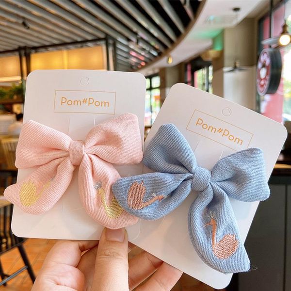 embroidered swan bow clip children's hairpin banger headpiece hair ornament accessories, Slivery;white
embroidered swan bow clip children's hairpin banger headpiece hair ornament accessories, Slivery;white