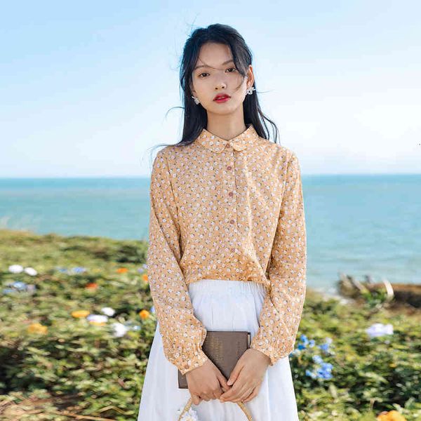blouses spring autumn arrivals women's cotton printed girl long sleeve lovely shirt pastoral sweet blue college egfd, White
blouses spring autumn arrivals women's cotton printed girl long sleeve lovely shirt pastoral sweet blue college egfd, White