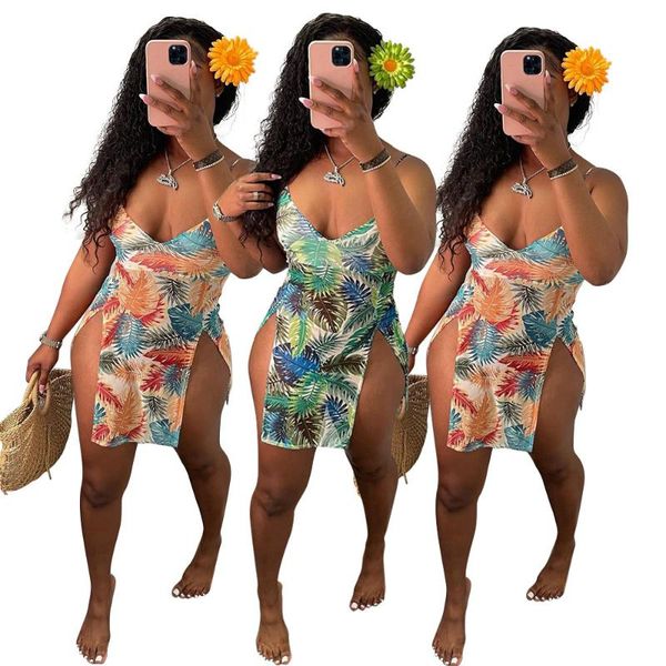 casual dresses summer beach holidays women est leaf printing side split v neck sleeveless spaghetti mini dress party real, Black;gray
casual dresses summer beach holidays women est leaf printing side split v neck sleeveless spaghetti mini dress party real, Black;gray
