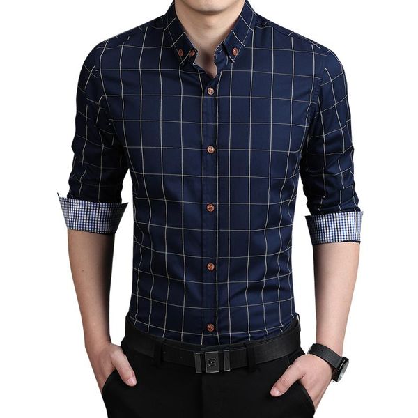 men's casual shirts -5xl 2021 spring autumn slim fit men plaid shirt long sleeve mens red cotton camisas social plus size, White;black
men's casual shirts -5xl 2021 spring autumn slim fit men plaid shirt long sleeve mens red cotton camisas social plus size, White;black