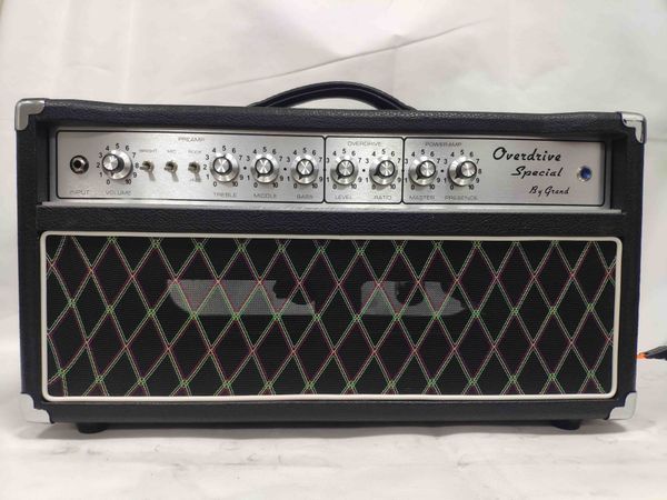 custom overdrive special by grand guitar amp 50w in black color with silver faceplate jj tubes loop
custom overdrive special by grand guitar amp 50w in black color with silver faceplate jj tubes loop