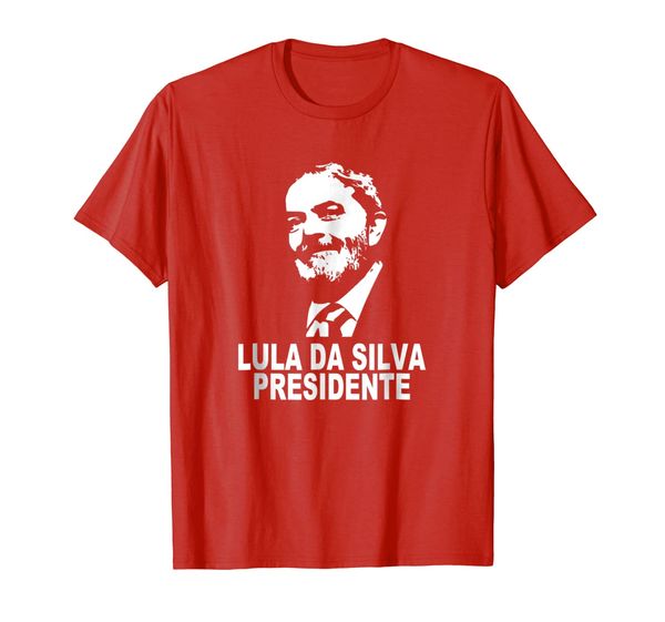 lula da silva presidente t-shirt presidencia do brasil 2018, White;black