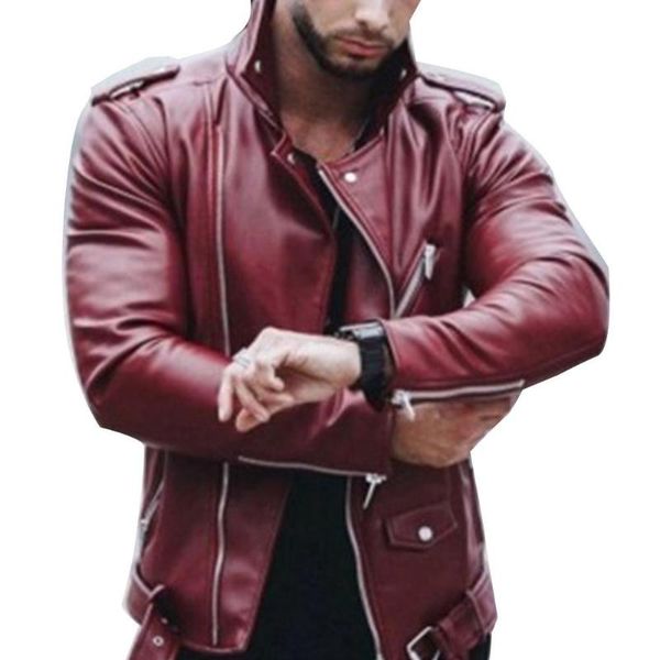 men's jackets fall chic men solid color faux leather stand collar zip up fit slim jacket coat, Black;brown
men's jackets fall chic men solid color faux leather stand collar zip up fit slim jacket coat, Black;brown