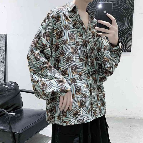 men's casual shirts autumn flower fashion printing retro men streetwear loose korean long sleeve mens dress umj4, White;black
men's casual shirts autumn flower fashion printing retro men streetwear loose korean long sleeve mens dress umj4, White;black