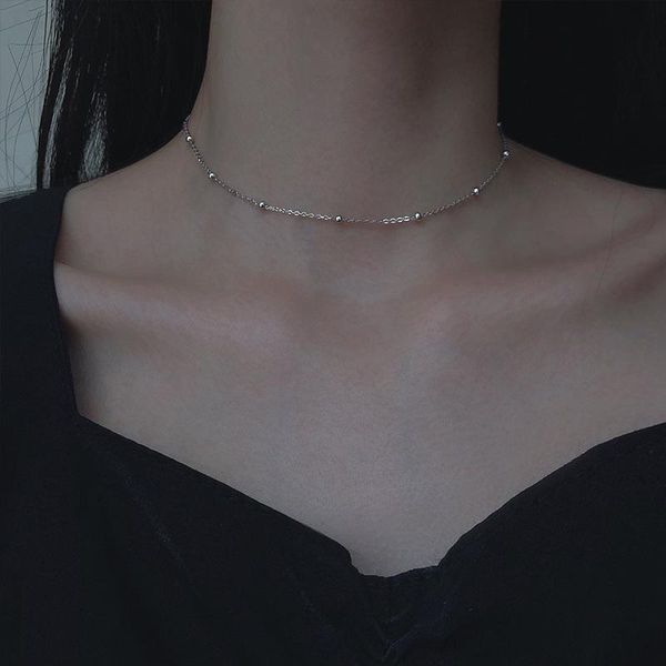 pendant necklaces circular bead necklace niche design ins simple neckchain female short style clavicle net red ornaments, Silver
pendant necklaces circular bead necklace niche design ins simple neckchain female short style clavicle net red ornaments, Silver