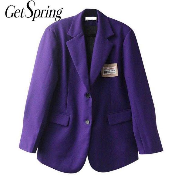 getspring women blazer patchwork vintage long blazers and jackets black casual loose oversized suit coats 210601, White;black
getspring women blazer patchwork vintage long blazers and jackets black casual loose oversized suit coats 210601, White;black