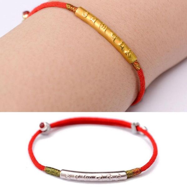 sterling silver six-character mantra bracelet red rope couple day gifts adjustable x3f4 lover lucky valentine's l6f7 charm bracelets, Golden;silver
sterling silver six-character mantra bracelet red rope couple day gifts adjustable x3f4 lover lucky valentine's l6f7 charm bracelets, Golden;silver