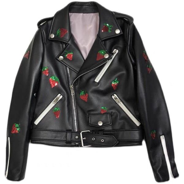 women's leather & faux 2021 woman coats natural 100% sheepskin jackets female windbreaker overcoat h923, Black
women's leather & faux 2021 woman coats natural 100% sheepskin jackets female windbreaker overcoat h923, Black